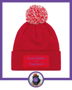 Bobble Hat - Purple Pebbles